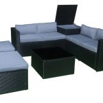 CORNER SOFA WITH 02 STOOLS