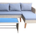 CROSS SOFA  WITH WOOD LEG