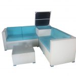 CONER SOFA SET WITH CUSHION BOX