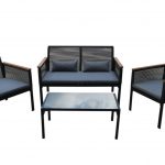 Steel Rattan Sofa set