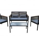 Steel Rattan Sofa set