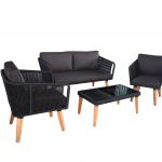 SOFA SET BLACK ROPE